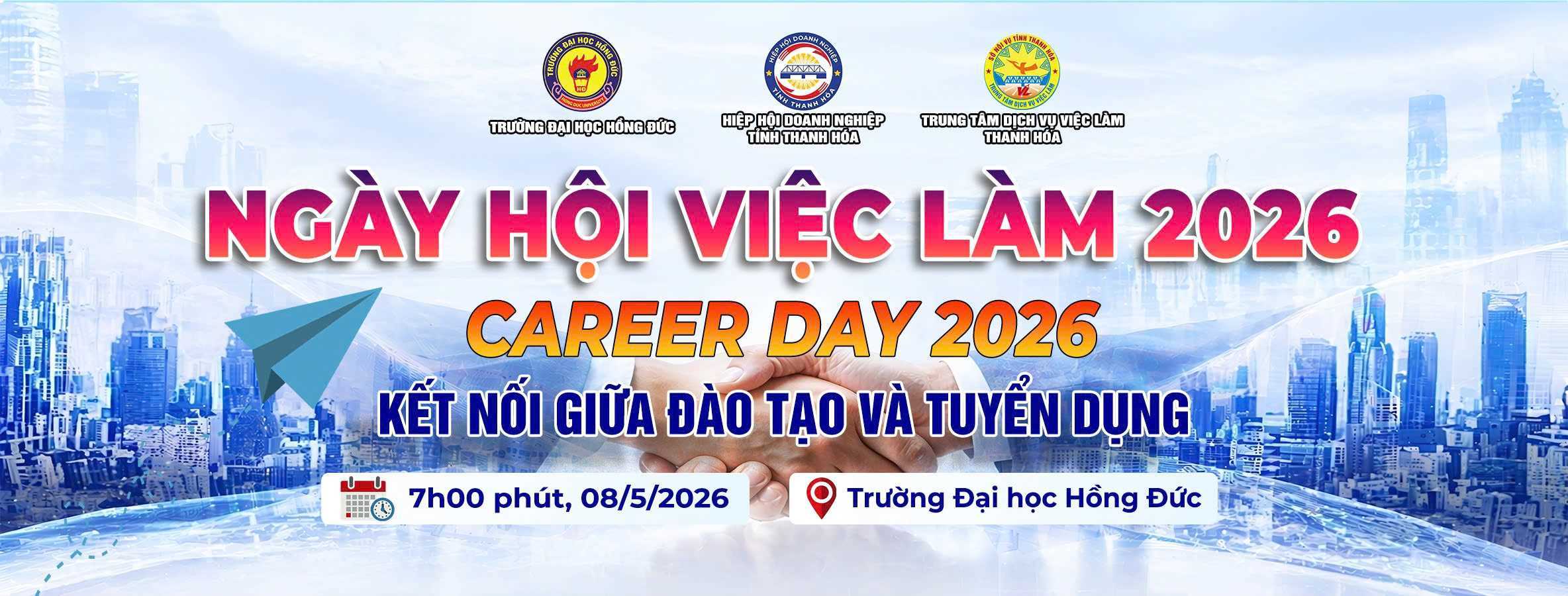 CHỈ CÒN 01 NGÀY!  SẴN SÀNG CHO NGÀY HỘI VIỆC LÀM NĂM 2026 TẠI TRƯỜNG ĐẠI HỌC HỒNG ĐỨC